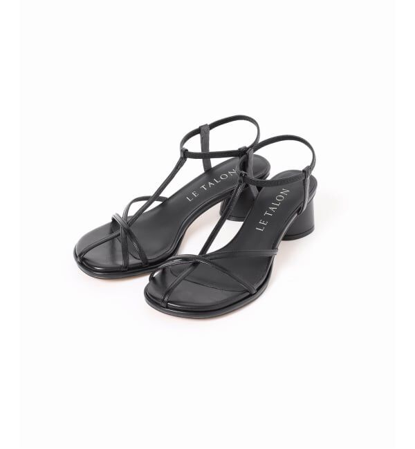  「5cmオブリークナローストラップサンダル」|サンダル|