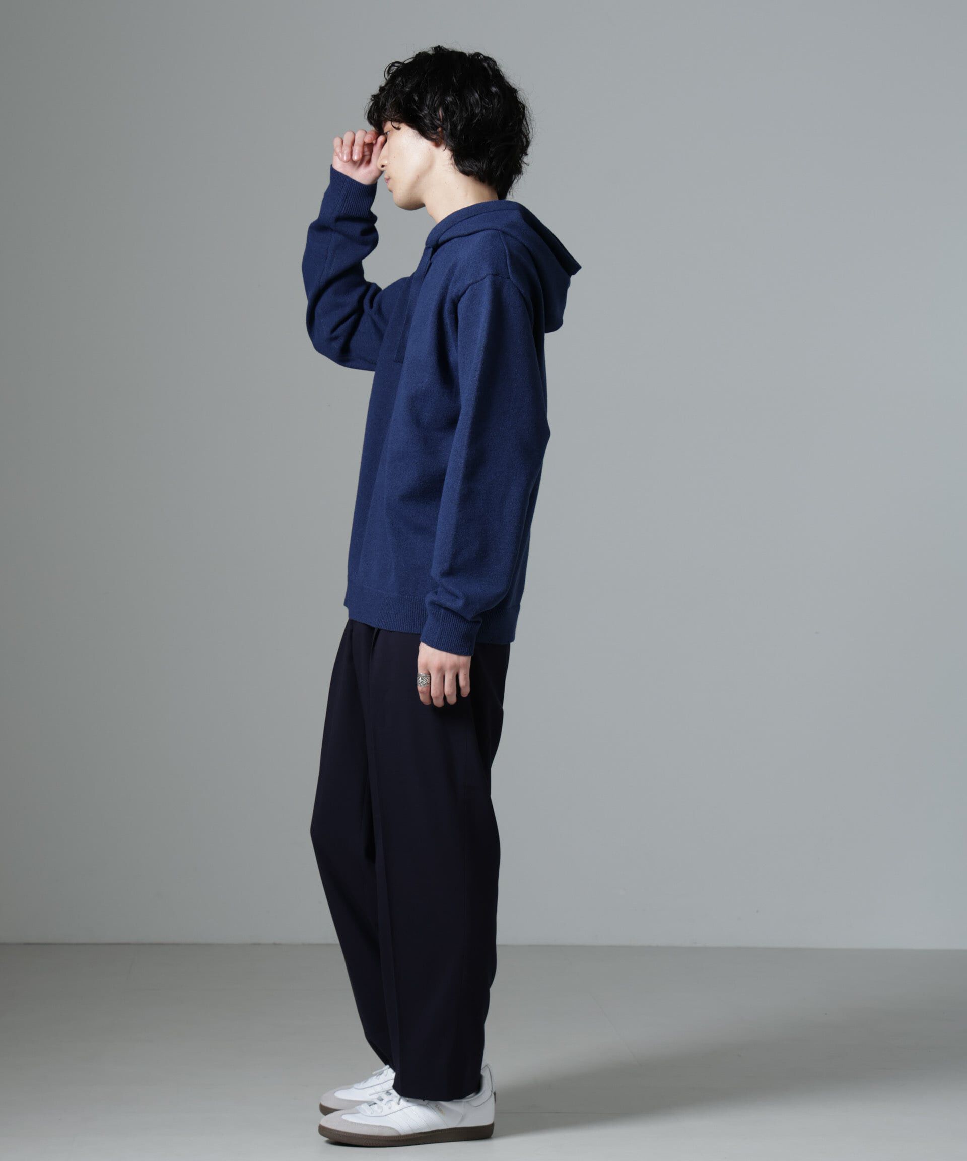 nano･universe「微起毛ワイドテーパードパンツ」|チノ|