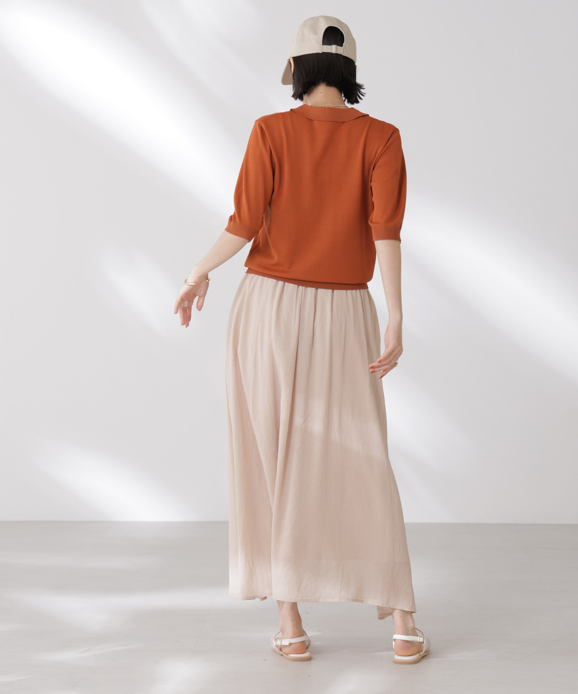 nano･universe「ウエストゴムギャザーシアースカート（セットアップ可）」|スカート|