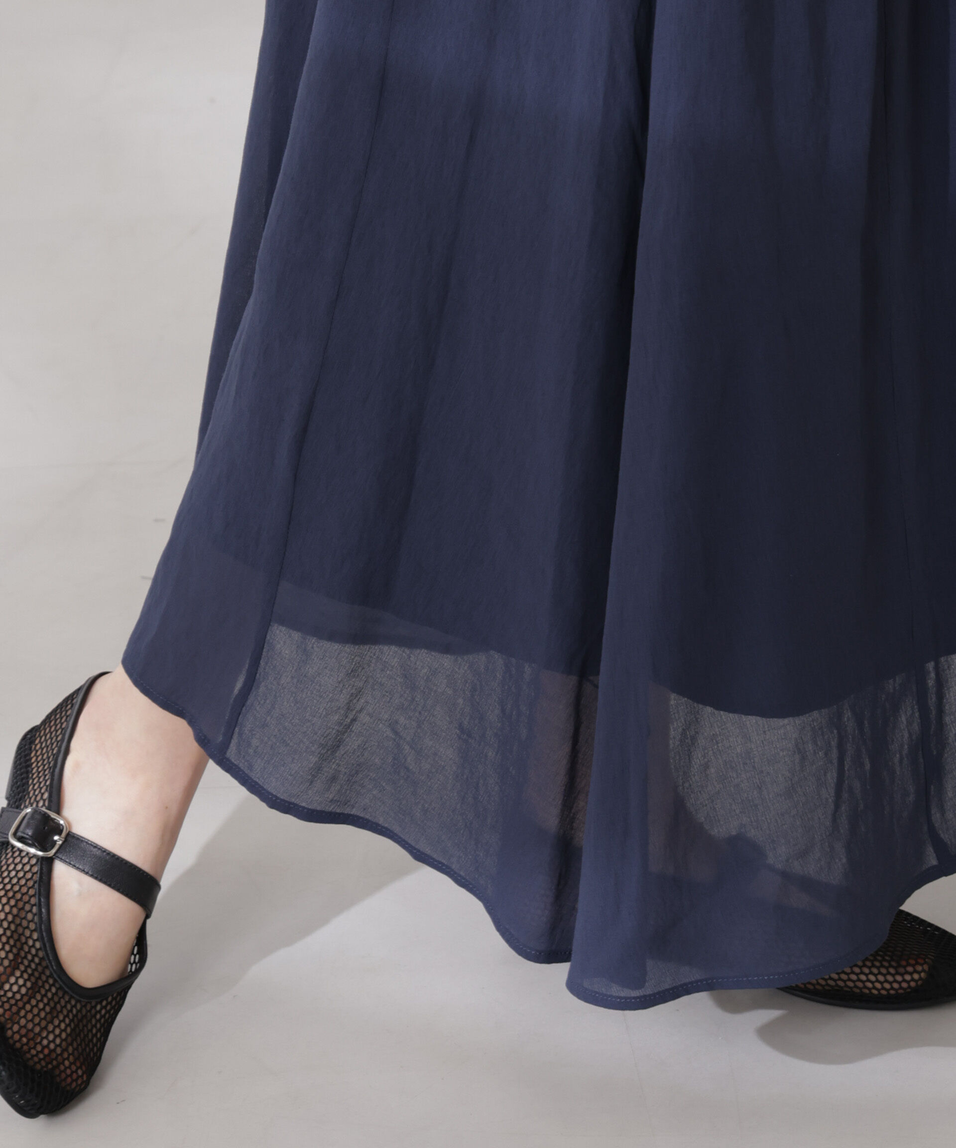 nano･universe「ウエストゴムギャザーシアースカート（セットアップ可）」|スカート|