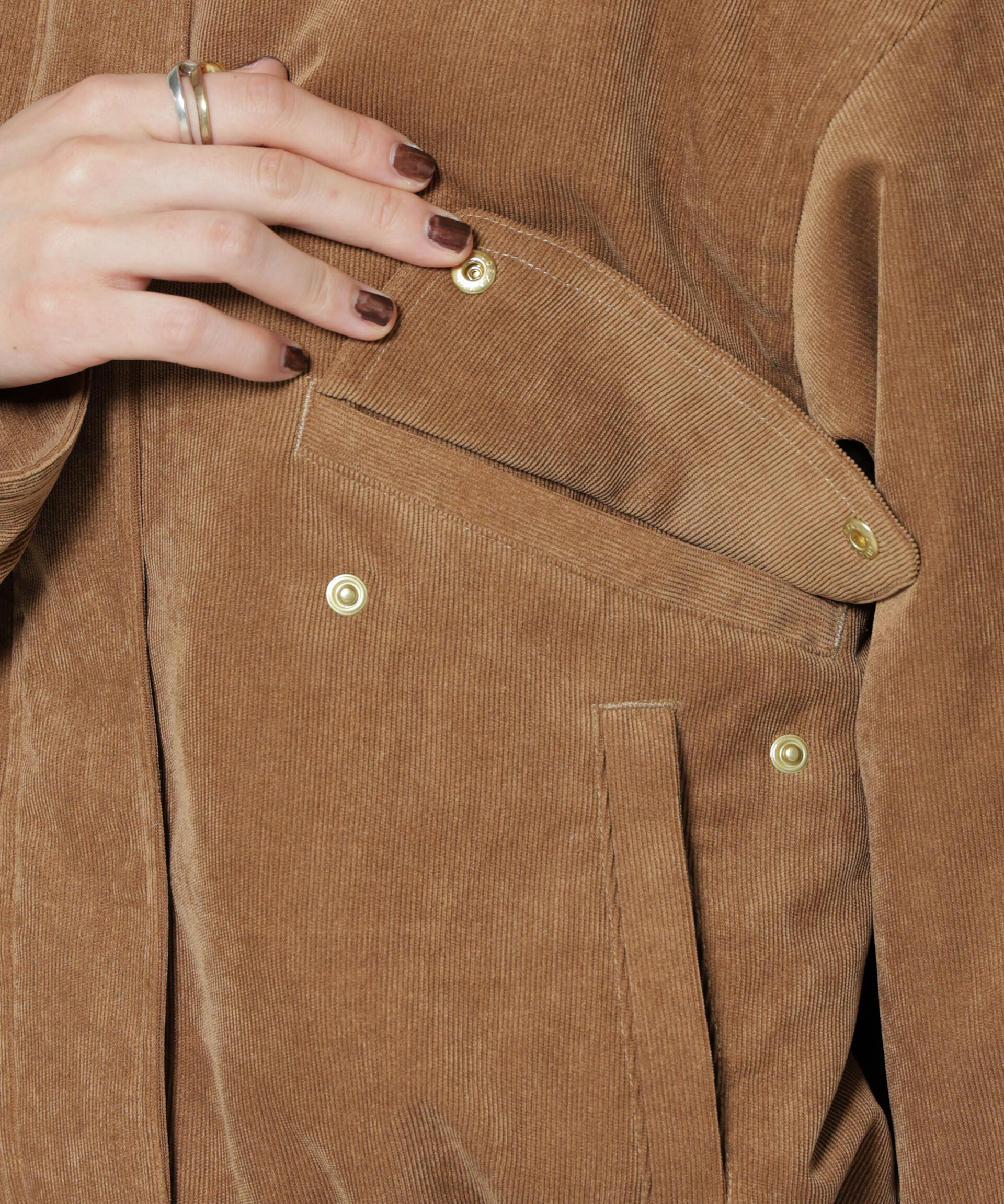 nano･universe「ボア衿付きコーデュロイ中綿ブルゾン」|ブルゾン・スタジャン|