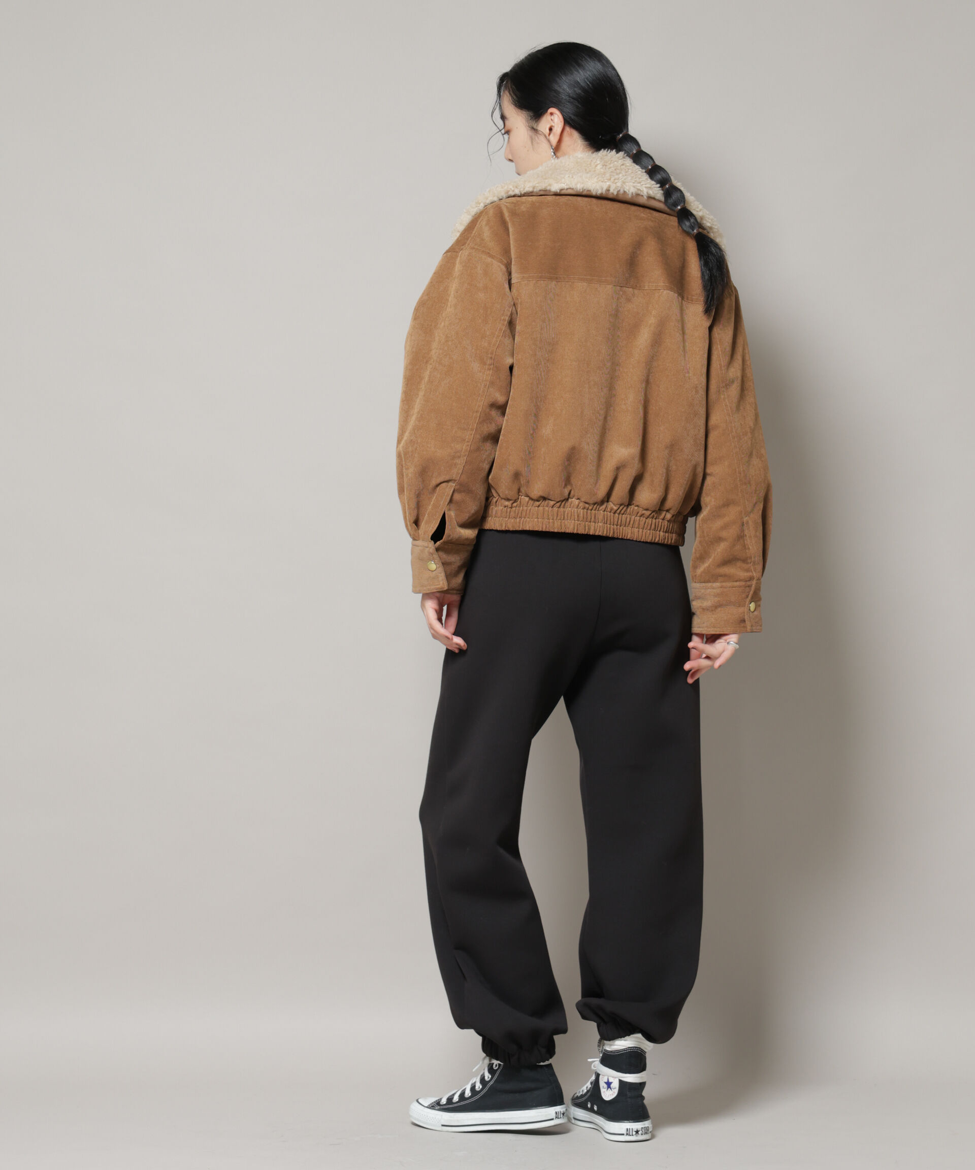 nano･universe「ボア衿付きコーデュロイ中綿ブルゾン」|ブルゾン・スタジャン|