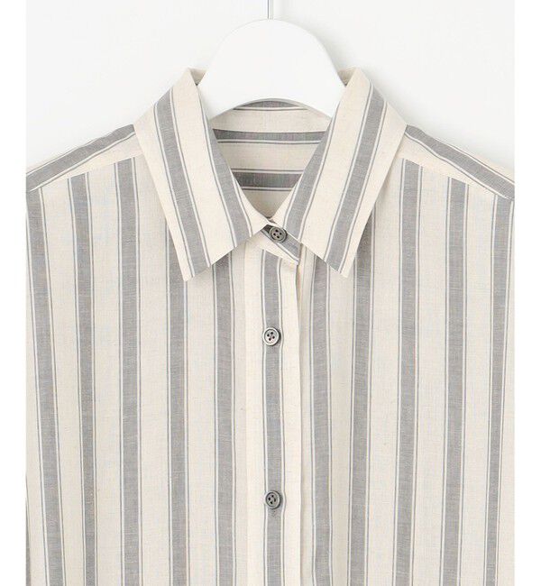 自由区「【洗える】テンセルリネンシャツワンピース」|ワンピース|