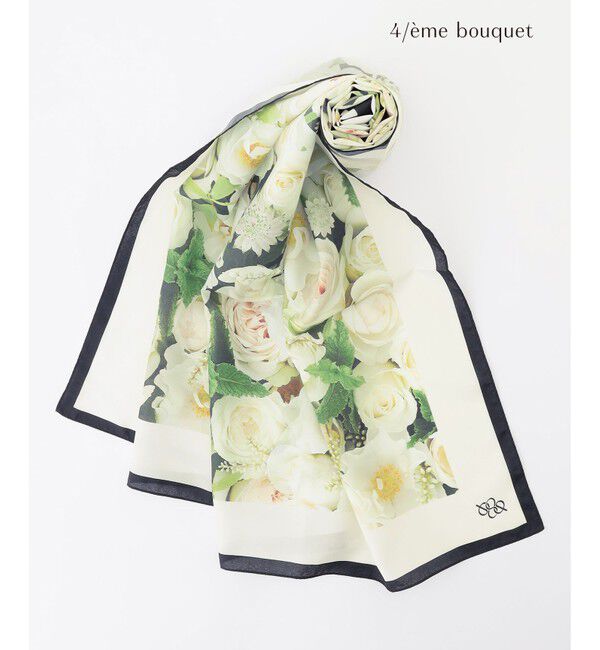 自由区「【カトリエムブーケ】La boroderie de Laurent ブーケモチーフマルチスカーフ」|バンダナ・スカーフ|ブーケ柄