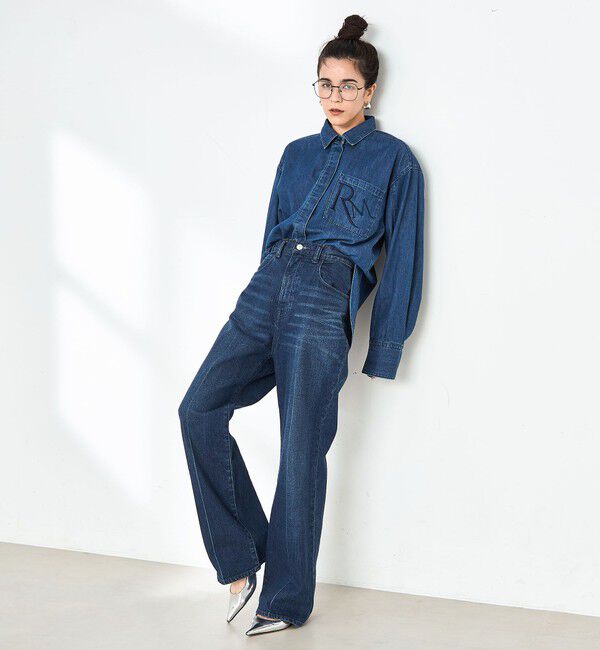 Rie Miller「【RM denim】センタープレスハイウエストデニム」|デニム|