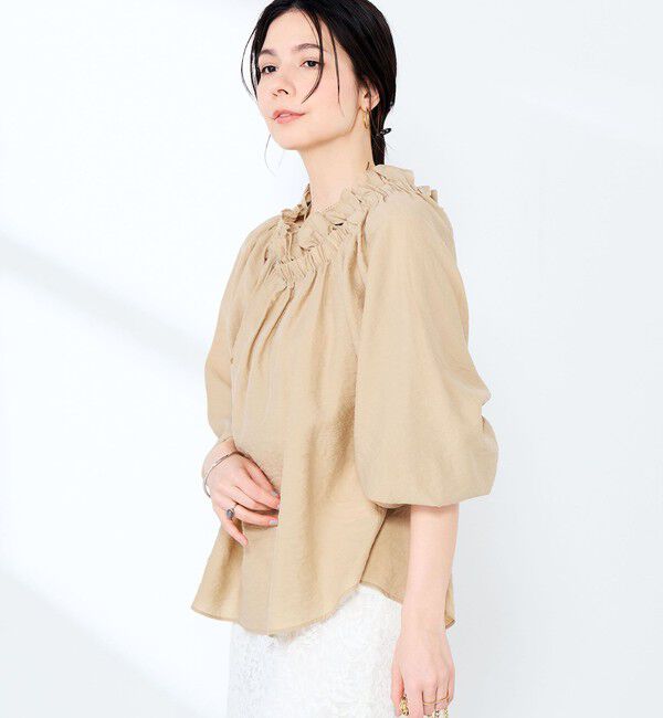 NOLLEY'S sophi「ウォッシャブルシアーシルクワッシャーオフショルブラウス」|シャツ・ブラウス|