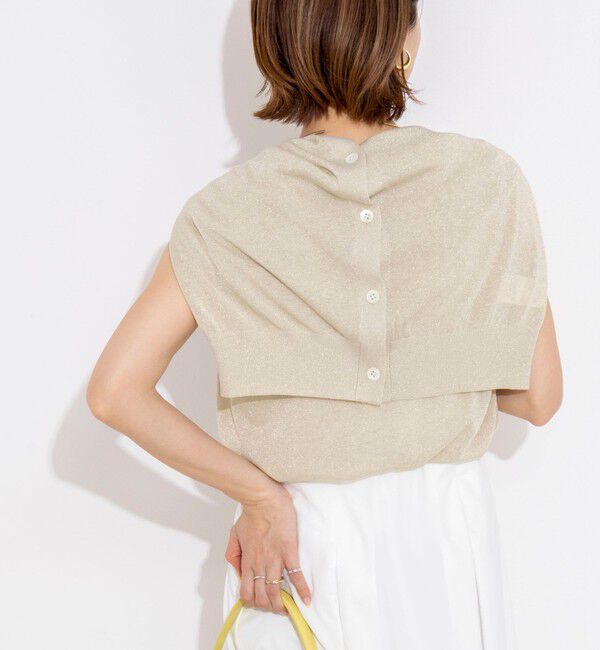 NOLLEY'S「《手洗い可能/アンサンブル対応》ラメノースリーブプルオーバー」|ニット・セーター|