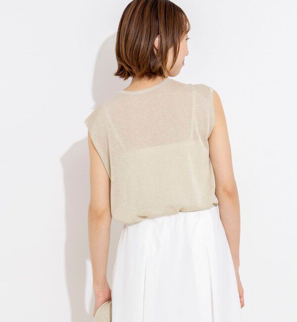 NOLLEY'S「《手洗い可能/アンサンブル対応》ラメノースリーブプルオーバー」|ニット・セーター|