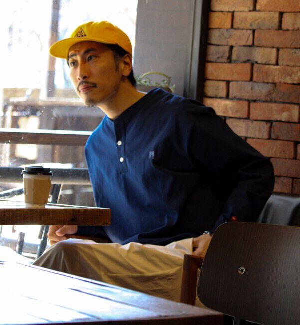 GLOSTER「【BOY刺繍】裏グラデーション ヘンリーネック ロンT」|Tシャツ・カットソー|