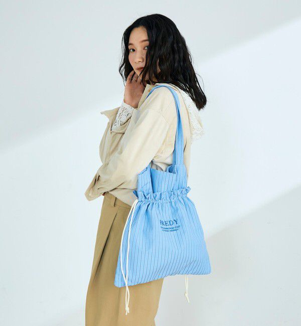 fredy emue「アウトポケットストライプロゴトートバッグ」|トートバッグ|