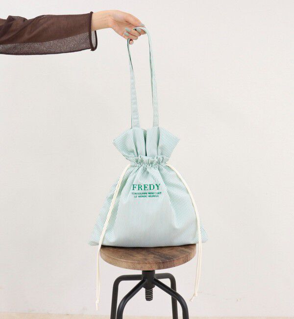 fredy emue「アウトポケットストライプロゴトートバッグ」|トートバッグ|