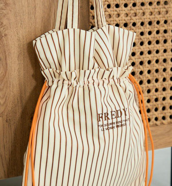 fredy emue「アウトポケットストライプロゴトートバッグ」|トートバッグ|