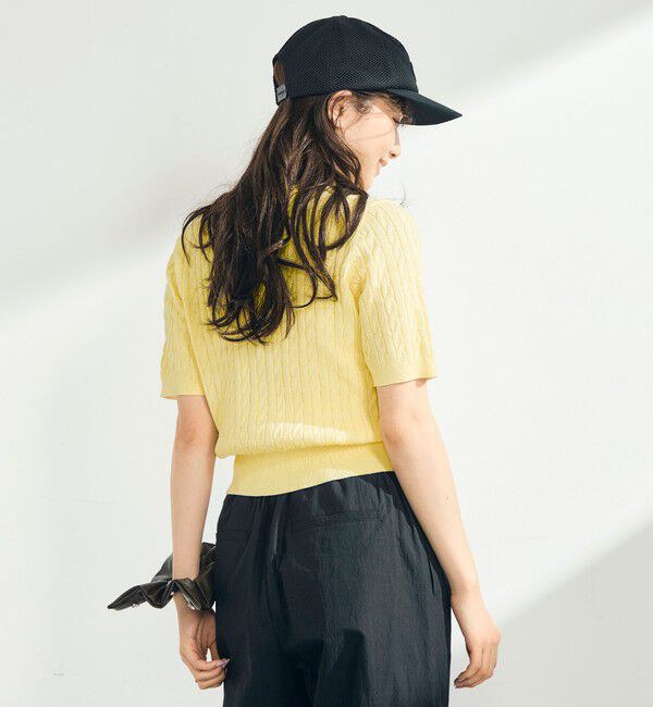 fredy emue「【毎年大人気！/完売必須】FR刺しゅうケーブル柄半袖カーディガン」|カーディガン|