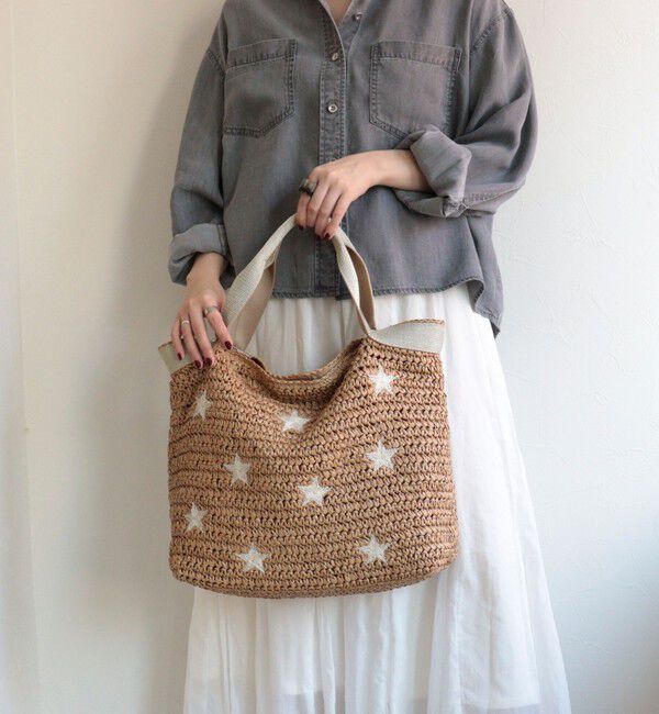 fredy emue「星刺しゅうペーパーバッグ」|トートバッグ|