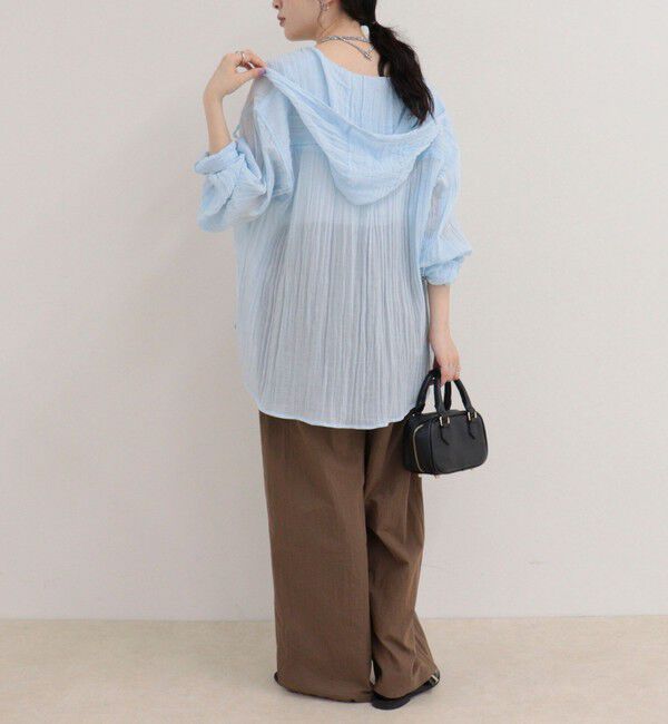 fredy emue「リネン混楊柳フーディシャツ」|シャツ・ブラウス|