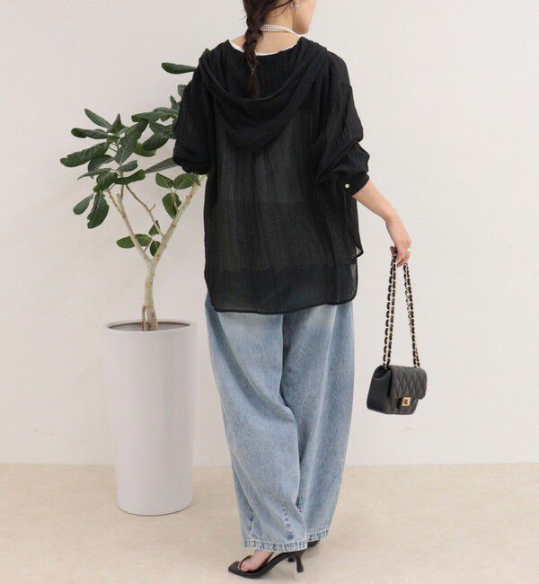 fredy emue「リネン混楊柳フーディシャツ」|シャツ・ブラウス|