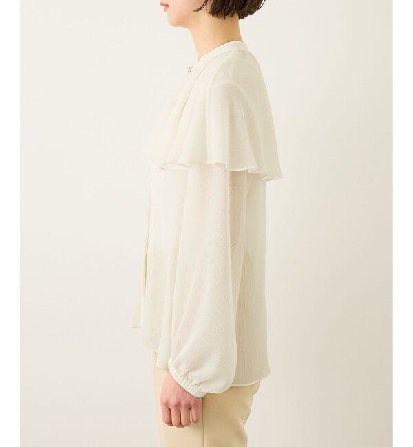 ROPE「楊柳フリルブラウス/イージーケア」|シャツ・ブラウス|