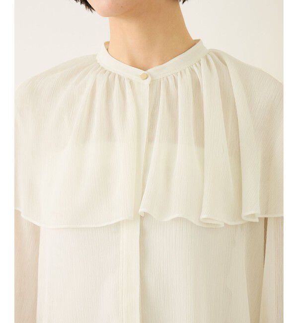 ROPE「楊柳フリルブラウス/イージーケア」|シャツ・ブラウス|