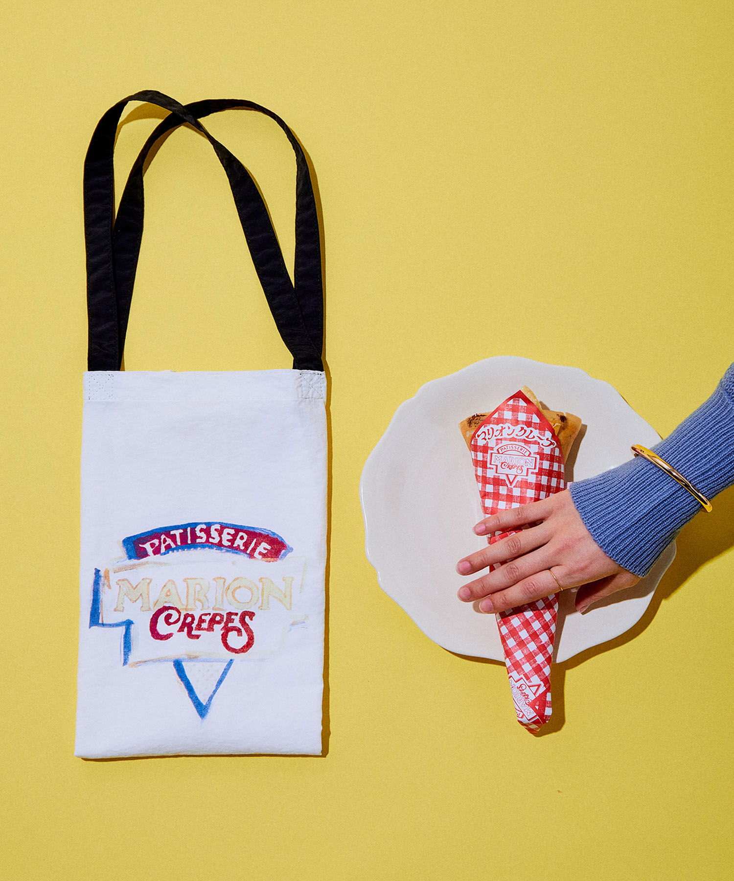 VIS「【ViSage】【MARION CREPESコラボ】モチーフエコトートバッグ」|トートバッグ|ブラック(01)