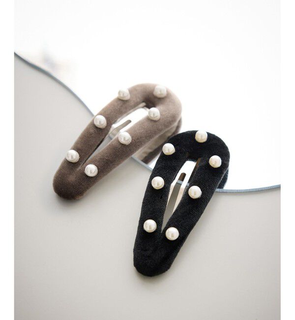 ROPE PICNIC PASSAGE「パール付きベロアパテッドスリーピン」|その他|