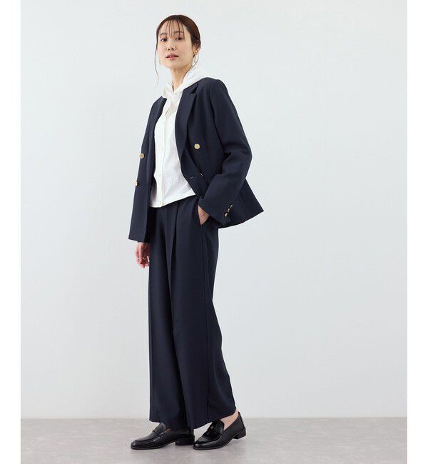 Rope&rsquo;Picnic「クリアツイルワイドパンツ/入卒式・セレモニー・セットアップ対応」|チノ|