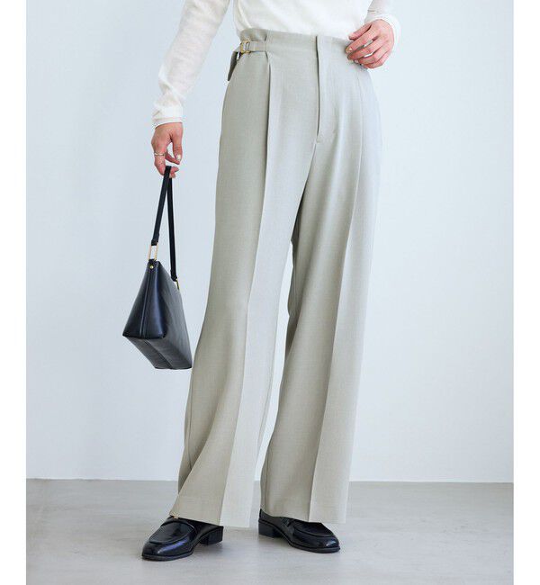 Rope&rsquo;Picnic「クリアツイルワイドパンツ/入卒式・セレモニー・セットアップ対応」|チノ|