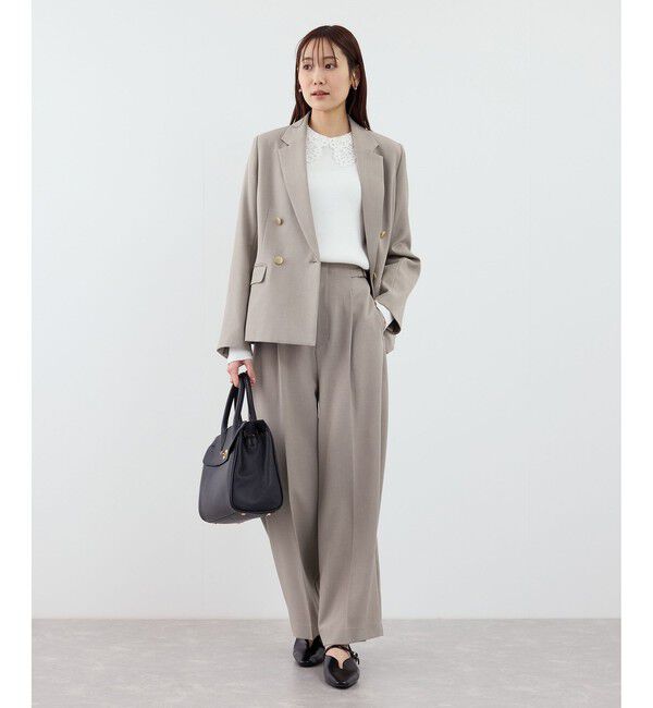 Rope&rsquo;Picnic「クリアツイルワイドパンツ/入卒式・セレモニー・セットアップ対応」|チノ|