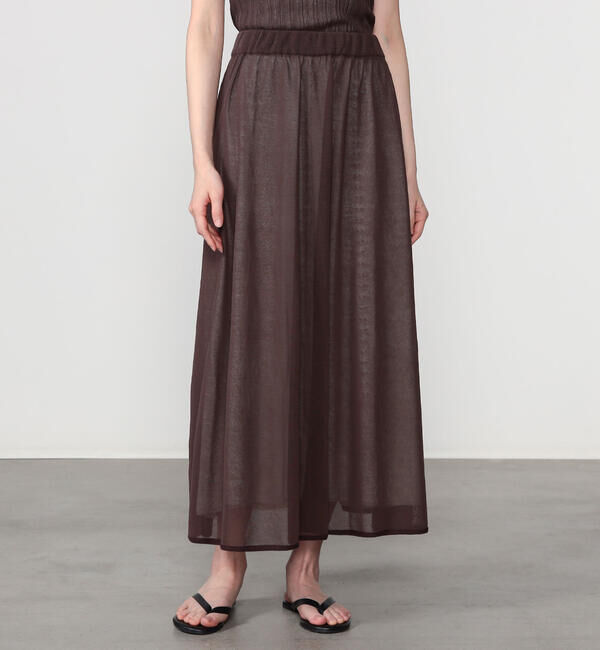 UNFIL「UNFIL | ハイツイストコットン シアー レイヤードスカート WOMEN」|スカート|