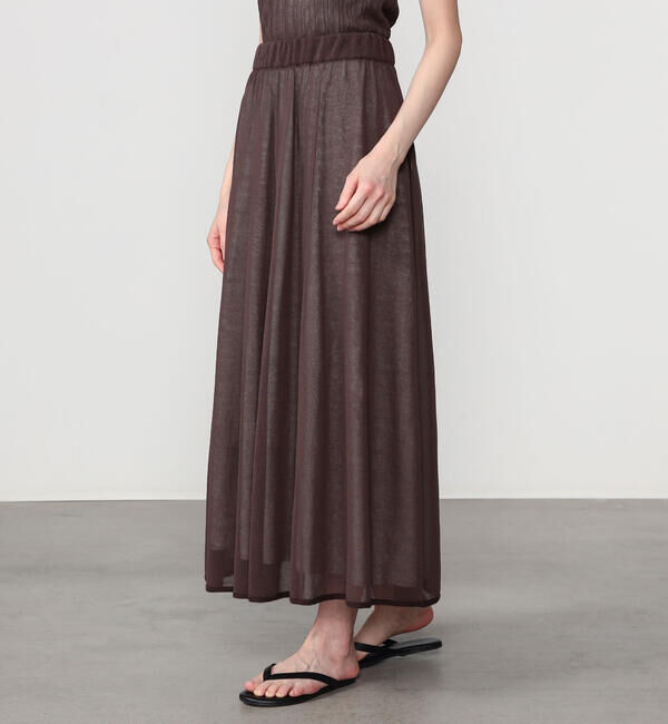 UNFIL「UNFIL | ハイツイストコットン シアー レイヤードスカート WOMEN」|スカート|