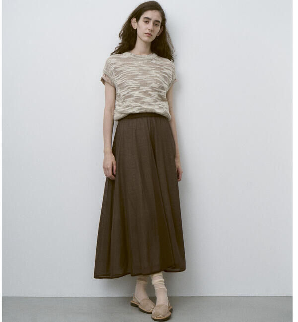 UNFIL「UNFIL | ハイツイストコットン シアー レイヤードスカート WOMEN」|スカート|