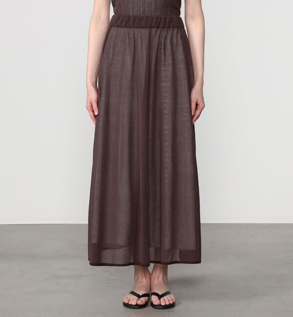 UNFIL「UNFIL | ハイツイストコットン シアー レイヤードスカート WOMEN」|スカート|