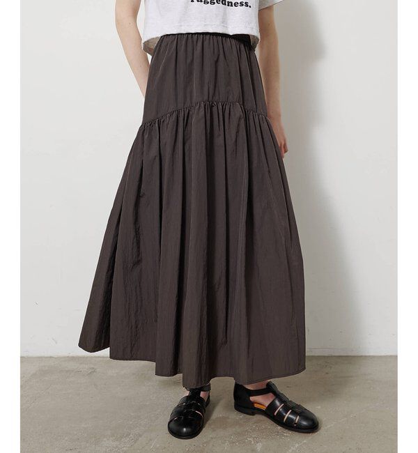  「ヴィンテージタフタスカート」|スカート|ダークブラウン