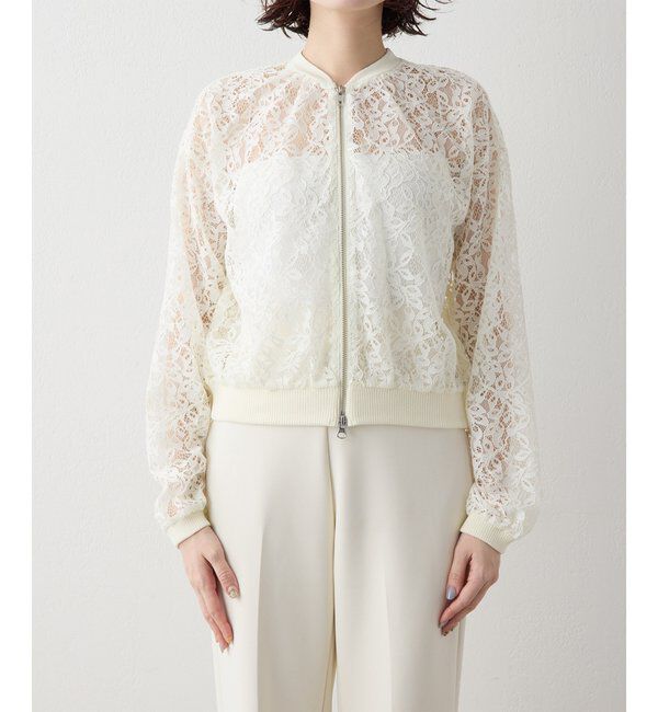  「【Drawing Numbers】レースブルゾン」|シャツ・ブラウス|
