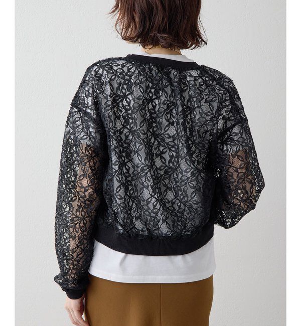  「【Drawing Numbers】レースブルゾン」|シャツ・ブラウス|
