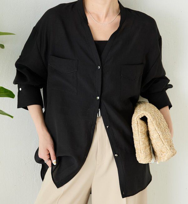  「ヴィンテージライクシアーシャツ」|シャツ・ブラウス|ブラック