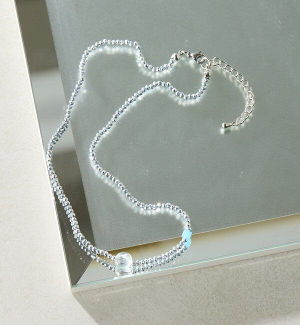  「【PAPILLONNER/パピヨネ】シャイニービーズネックレス」|リング|シルバー