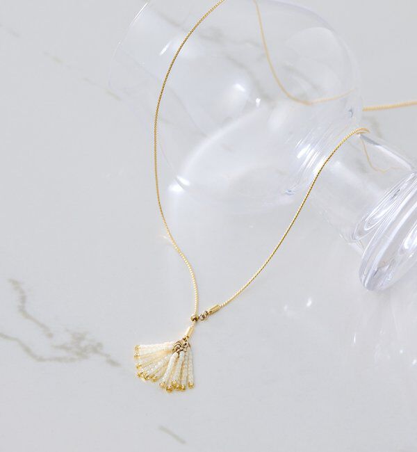  「【PAPILLONNER/パピヨネ】ビーズフリンジYネックレス」|ネックレス|