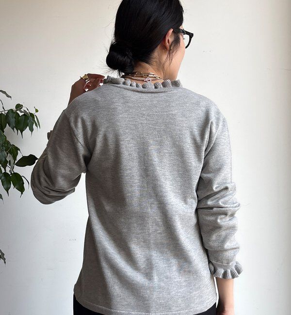  「【WEB限定】ニットフリルカーディガン」|カーディガン|