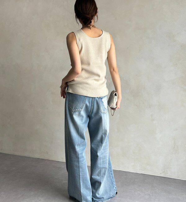  「前後2WAYラメニットタンク」|ニット・セーター|