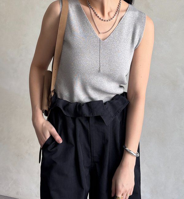  「前後2WAYラメニットタンク」|ニット・セーター|