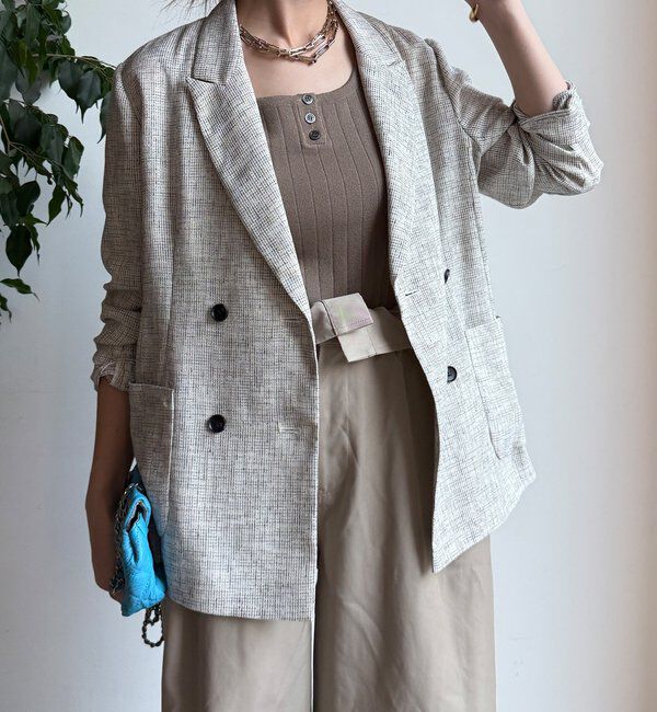  「シアーツイードダブルジャケット」|テーラードジャケット|
