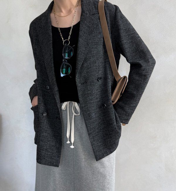  「シアーツイードダブルジャケット」|テーラードジャケット|