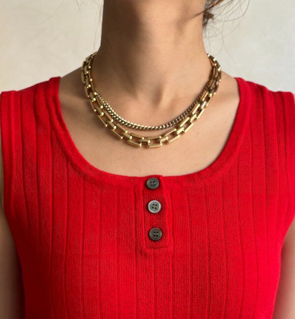  「ヘンリーネック前後2WAYニットタンク」|ニット・セーター|