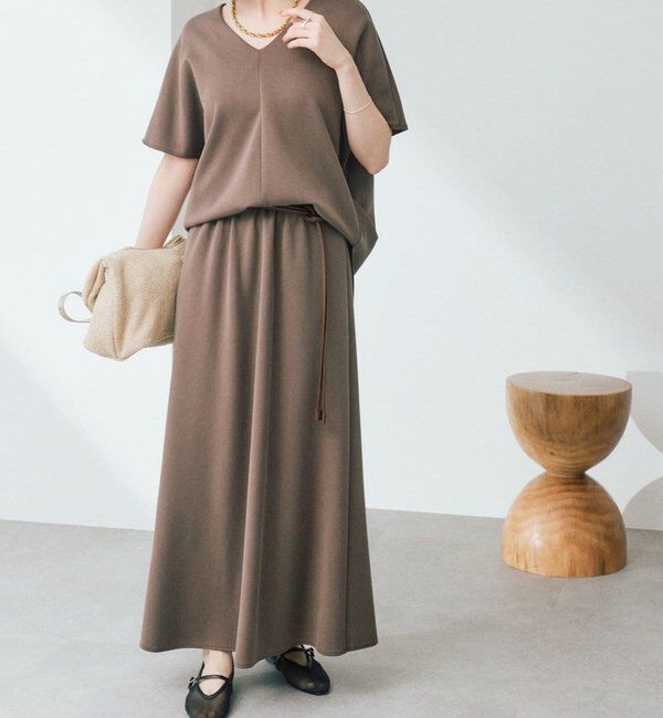  「予約【セットアップ着用可能/接触冷感機能付き】ドレーピーカットバイヤススカート」|スカート|