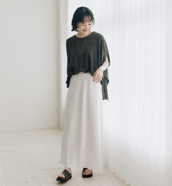  「予約【セットアップ着用可能】メッシュバイアススカート」|スカート|