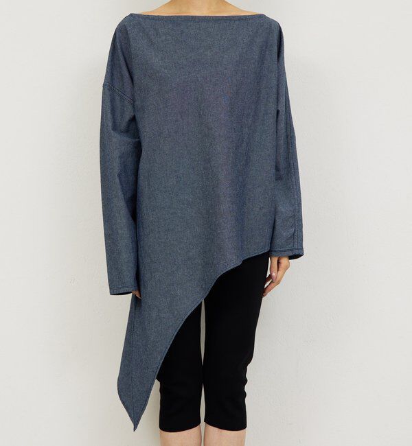  「【PEAS】【手洗い可】アシメシャンブレーシャツ」|シャツ・ブラウス|