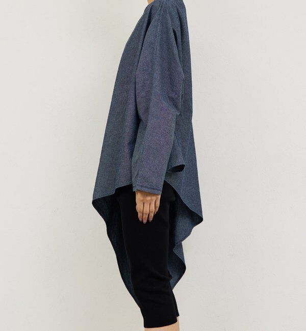  「【PEAS】【手洗い可】アシメシャンブレーシャツ」|シャツ・ブラウス|