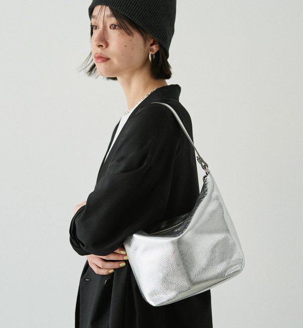  「ソフトレザーシンプルショルダーバッグ［silver］」|ショルダー・メッセンジャー|