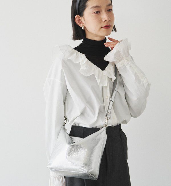  「ソフトレザーシンプルショルダーバッグ［silver］」|ショルダー・メッセンジャー|