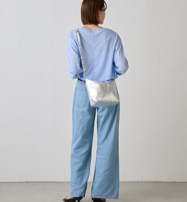  「ソフトレザーシンプルショルダーバッグ［silver］」|ショルダー・メッセンジャー|